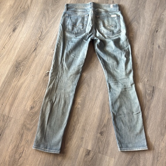 7 for all mankind, Josephine Boyfriend, skinny blue denim jeans, size 23 - Picture 9 of 12